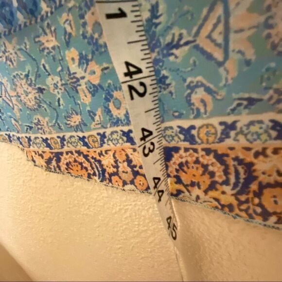 Pinky blue crochet sheer chiffon summer keyhole hi low lace boho dress 14 - Picture 9 of 9